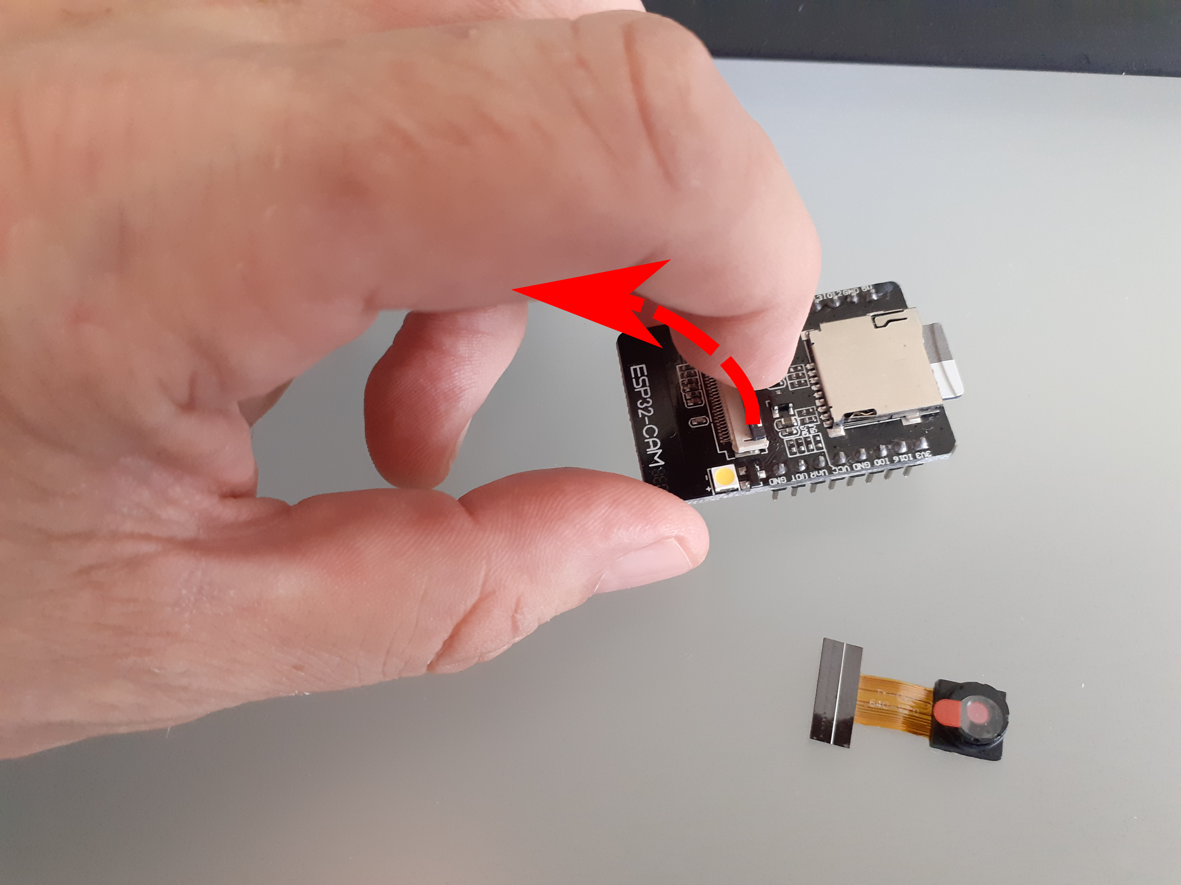 How to open the AI Thinker FPC camera connector